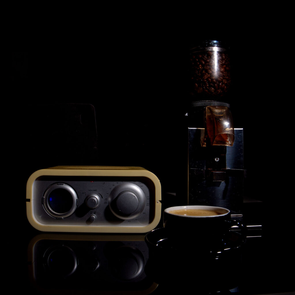 Stillife with Espresso and Radio